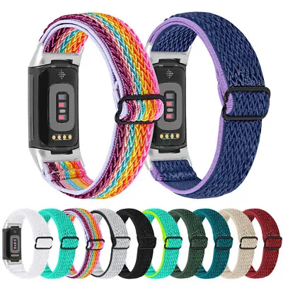 For Fitbit Charge 4 3 2 Sport Watch Strap Nylon Woven Elastic Replacement Band • $17.49