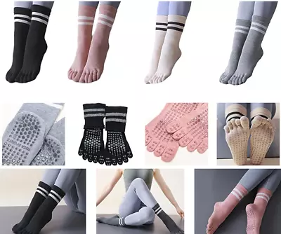 Non Slip Yoga Toe Grip Socks For Women Pilates Pure Barre Ballet Dance Barefoot • $9.99