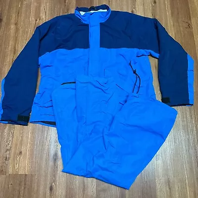 Cabelas Rain Jacket And Pants Mens XL Blue Waterproof Dry Plus Outdoors • $35