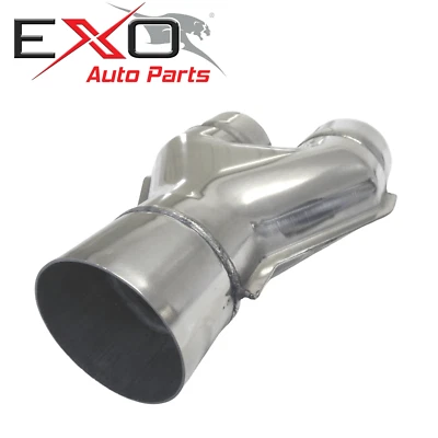 $61.99 • Buy 2.5  Twin 3  Inch Single Exhaust Y Pipe Stainless Steel Merge Piece Mandrel Bend