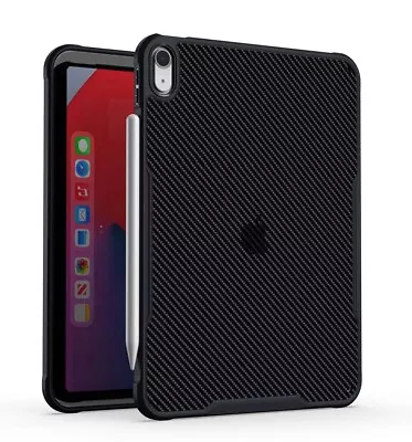 For IPhon IPad Pro Air Mini Carbon Fiber Pattern Magnetic Pen Slot Tablet Cases • $12.79