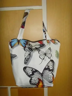 DESIGNERS GUILD BUTTERFLY PARADE PRINT 12.5in Tote Book TRAVEL Bag MAGNETIC • £9.99