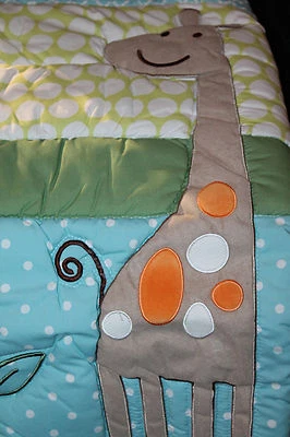 $29.99 • Buy Sumersault Just Hangin 4 Piece Crib Nursery Bedding Set Giraffe Elephant Owl New