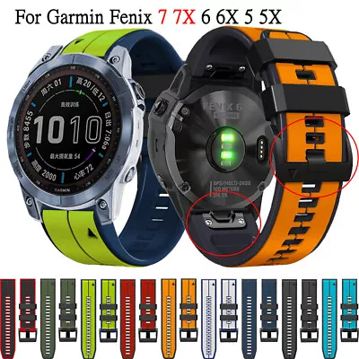 For Garmin Fenix 7 6 5 | 7X 6X 5X | 955 Silicone Strap Band Quick Release Sport • $14.55