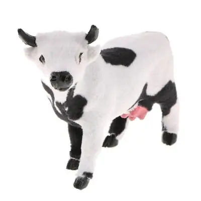 Cow Garden Statue Ornament  Painted Sculpture Black And White • £6.22