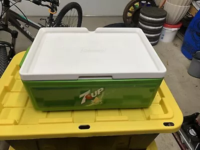 Coleman 6225 Party Stacker Cooler Vintage 24-Can Beer Soda 7 UP  USA Preowned • $249.95