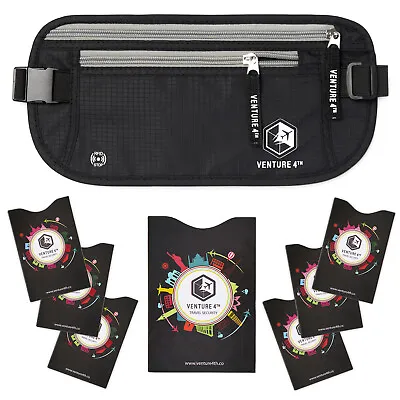 VENTURE 4TH RFID Money Belt For Travel: The Trusted Hidden Waist Stash • $18.95