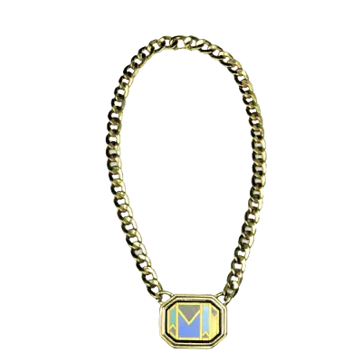 Michaela Frey Wille Team Pendant Chain Necklace Art Deco Modern Jewellery Enamel • $236.62