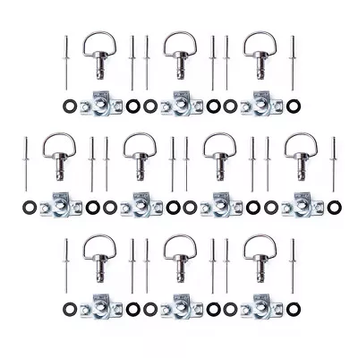 17mm Motorcycle Race Fairing Fasteners Quick Release D-RING 1/4 Turn Bolt 10 Set • $18.99