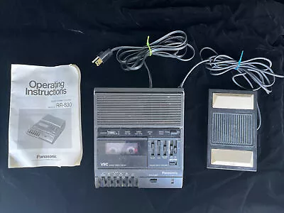Vintage Panasonic RK-830 Cassette Transcriber Dictaphone W Pedal • $29.95