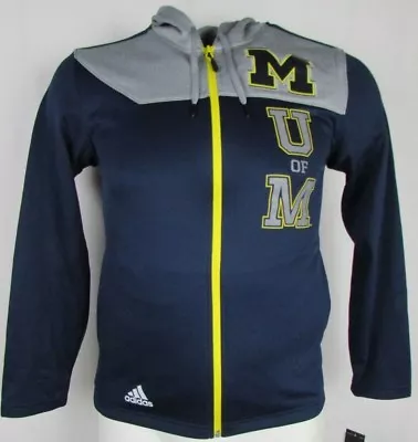 Michigan Wolverines NCAA Adidas Men's Full Zip Hooded Sweatshirt  • $39.99