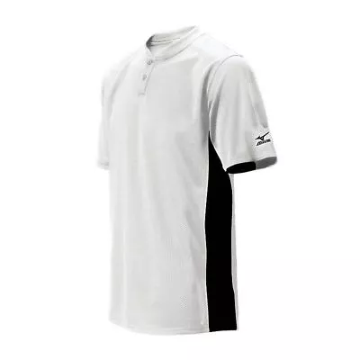 New Mizuno Baseball Jersey Boys SMALL Youth White & Black Shirt • $15