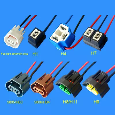 H1/4/7/8/9/11 HB3/4 Car Headlight Replacement Repair Bulb Holder Connector Plug • $10.99