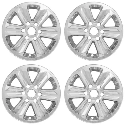 4 CHROME 17  Alloy Wheel Skins Full Covers Hubcaps For 2015-2020 Ford F150 XLT • $105.95