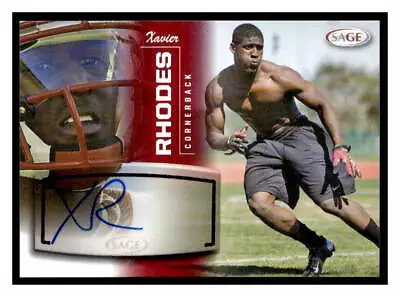 Xavier Rhodes 2013 SAGE 44  AU  Autographs Red  Auto • $2.99