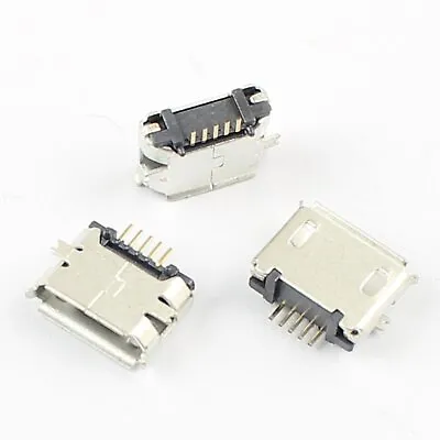 5Pcs Micro USB B Type Female 5 Pin SMT Long Pin Socket Connector • $1.29