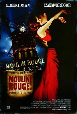 Moulin Rouge Movie Poster - 11 X 17 Inches - Nicole Kidman Ewan McGregor • $13.96