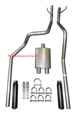 Mandrel Bent Dual Exhaust W/ Big Max Turbo Muffler Fits 03-05 Dodge Ram Hemi • $229.95