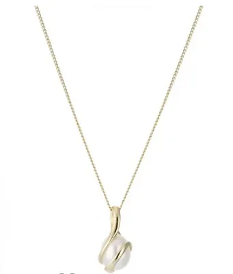 9ctYellow Gold Cultured Freshwater Pearl Pendant Necklace - Brand New Never Worn • £45
