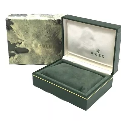 VINTAGE GENUINE ROLEX Green Watch Box Case 11.00.01 Wood Leather 231119002yS • $199.91