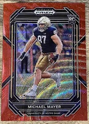 Michael Mayer 2023 Prizm Draft Picks - Red Wave Prizm - Notre Dame #155 • $2.30