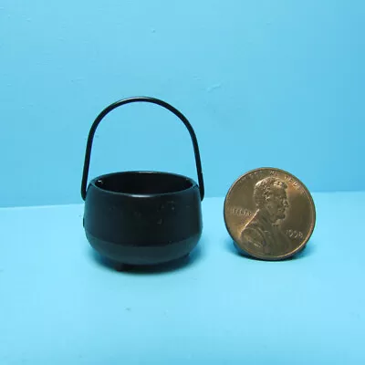 Dollhouse Miniature Metal Black Witch Cauldron IM65608 • $4.49