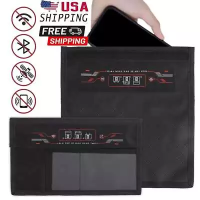 Large Faraday Bag RFID Signal Blocker Shielding Pouch CellPhone Wallet NO WINDOW • $10.79