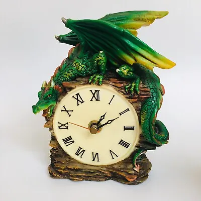 Medieval Perched Resin W.U.I Dragon Roman Numeral Table Clock Untested 6  • $49.95