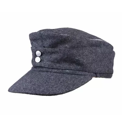 WWII German Army WH EM Officer M43 Panzer Wool Field Cap Hat Grey Size EU 59 • $23.52