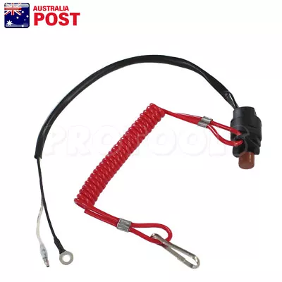 Kill Stop Switch & Safety Lanyard 6E9-82575-09 For Yamaha Honda Tohatsu Outboard • $18.89