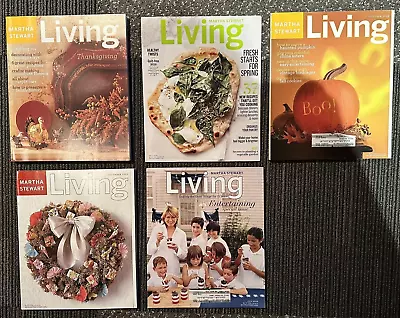 Martha Stewart Magazine – Lot Of 5 Issues 2002-15 (FREE SHIPPING!) Design Baking • $17.49