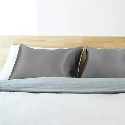 $7.95 • Buy Luxury Satin Pillowcase For Hair And Skin, 2 Pack Cooling Satin Pillow Covers