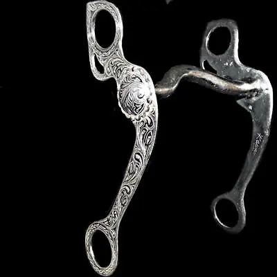 Vintage Rawhide Cutter Shank Sterling Silver Western Low Curb Cutting Bridle Bit • $425