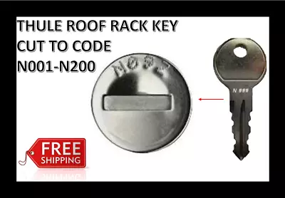 Suitable For Thule Rhino Ski Bike Roof Rack Or Pod Lock Key To Code Number • $10.95