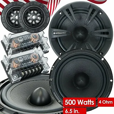 Gravity ELITE 6.5-Inch 2-Way Car Audio Component Speakers 6-1/2 Inches 1000W SET • $59.99