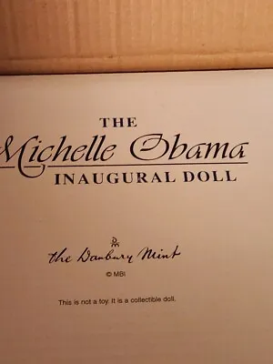 Danbury Mint's First Lady Michelle Obama Inaugural Porcelain Doll • $29.99