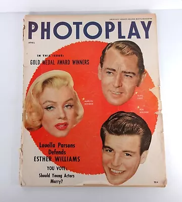 1954 Photoplay Magazine Marilyn Monroe Robert Wagner Vtg Ephemera • $12.99