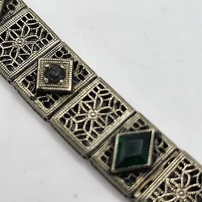 Vintage Victorian Style Filigree Bracelet 7.5   • $69.29