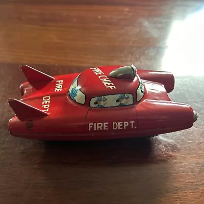 Linemar Marx Tin Lithographed Windup Hydrogen Fire Dept Chief Car • $120