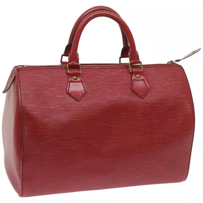 LOUIS VUITTON Epi Speedy 30 Hand Bag Castilian Red M43007 LV Auth 67403 • $360