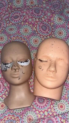 Mannequin Training Head Eyelash Extension Makeup Face Painting Practice Kit • £14