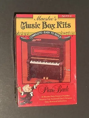 Vintage Woodkrafter Maestro’s Music Box Kits Piano Bank 16103 Model New Sealed • $49.99
