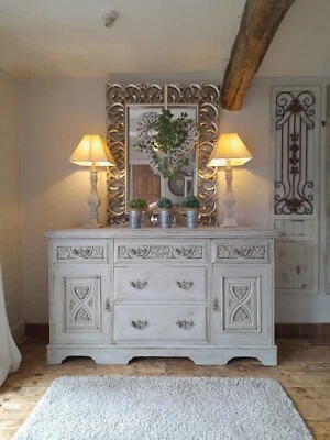 £340 • Buy French, Grey, Rustic, Distressed Sideboard/dresser