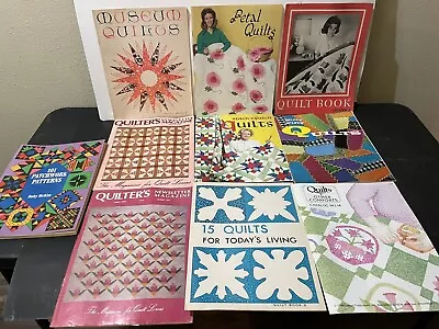 Vintage Quilt Making Books & Patchwork Patterns Variety Lot Of 9 • $20