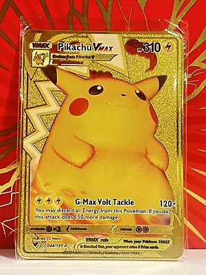 Pikachu Vmax Gold Metal Pokémon Card- Collectible/Gift/Display • $9.99