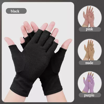 £3.82 • Buy Fingerless Compression Gloves Cure Pain Relief Anti Arthritis Brace Support 