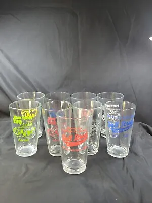 9 Vintage Pint Glasses Wall Street Market Playing Since 1987 Commemorative Rare • $30