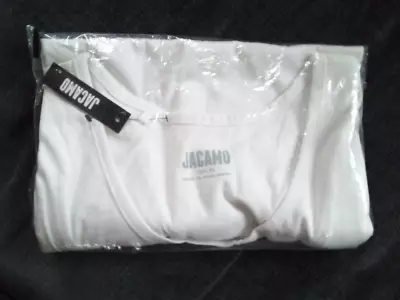 Men's Designer Cut Vest Thermal 100% Jacamo Cotton WHITE BNWT Gym Tank Top Vests • £4.50