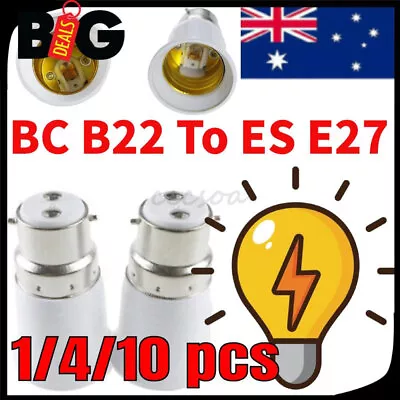 B22 To E27 Light Socket Adapter Bayonet Lamp Base To Edison E27 Bulb Screw Set • $11.33