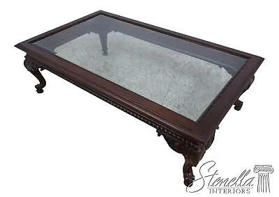 62045EC: KARGES French Louis XV Style Glass Top Coffee Table • $2095